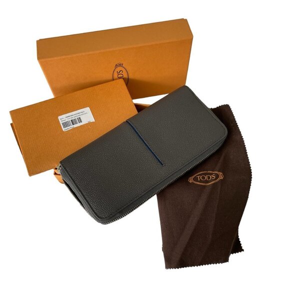 Tod's Italy Black Leather Continental Wallet Nuova Collection,XAMACHA1400GPAQ10 - Picture 6 of 9